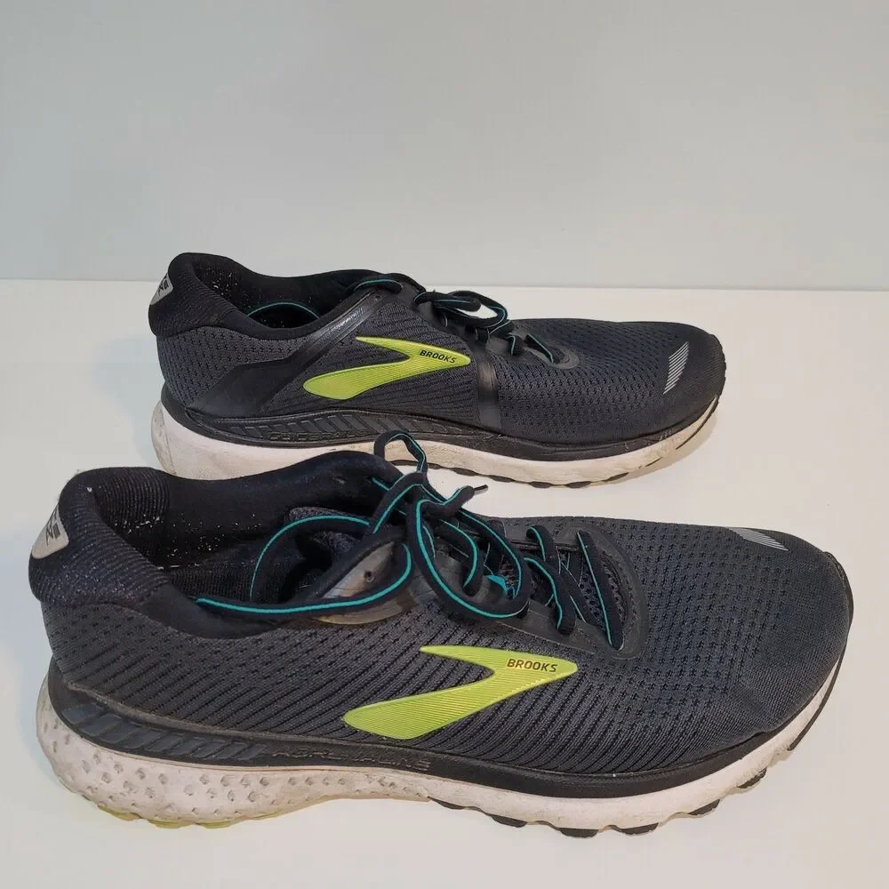 Brooks Adrenaline GTS 20 Black Running Shoes Mens Size 11.5